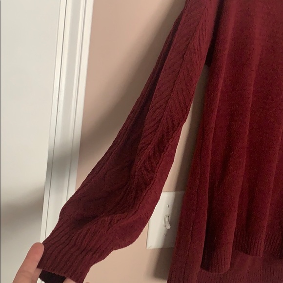 Maroon maternity sweater - super soft - Picture 2 of 4